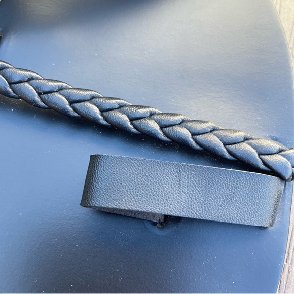 Ankle Strap Flat Sandals for Women Braid Toe Ring Summer Casual Shoes black boho - Picture 5 of 10